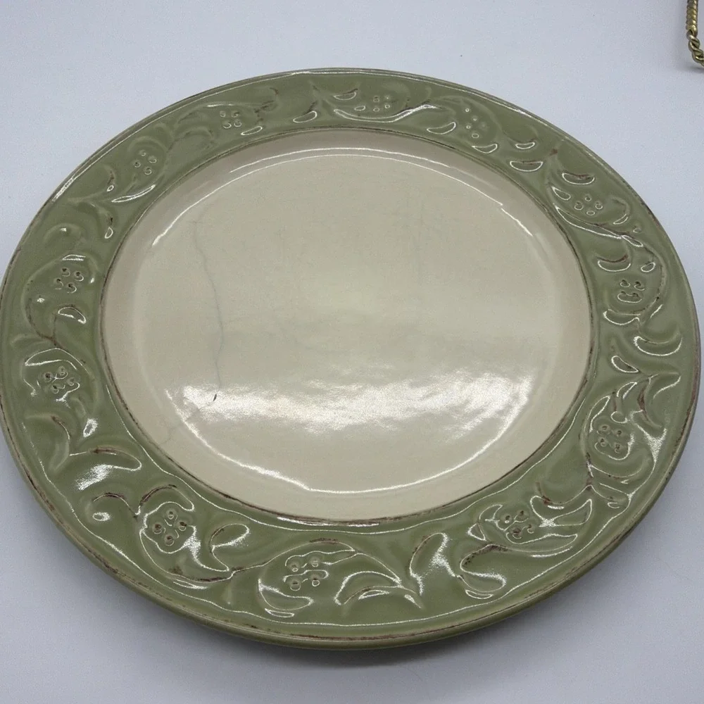 SET OF 5 PIER 1 ANTIQUE FLORAL DINNER PLATES 8.5 Read